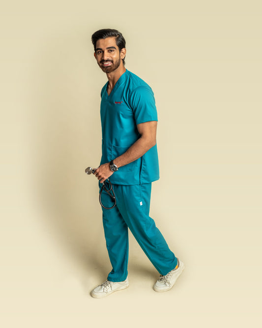 Unichoice Men's V-Neck (LightGreen) New Gen Scrub