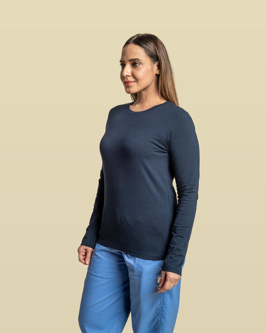 Women Under Scrub Black Shirt - Long Sleeve