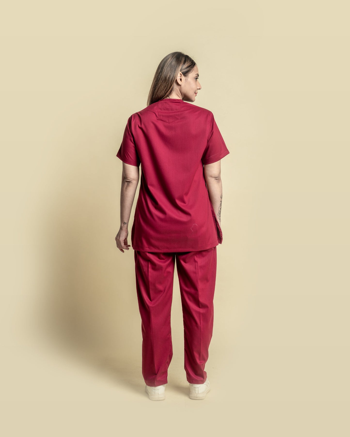 Unichoice Women's V-Neck (Wine) New Gen Scrub