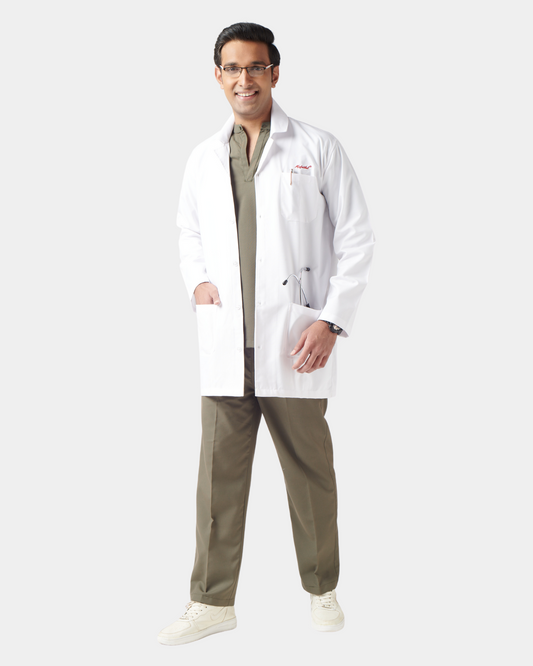 Unichoice Men's V-Neck (Brown) New Gen Scrub