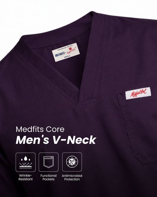 Medfits Core Men's V-Neck (Purple) New Gen Scrub