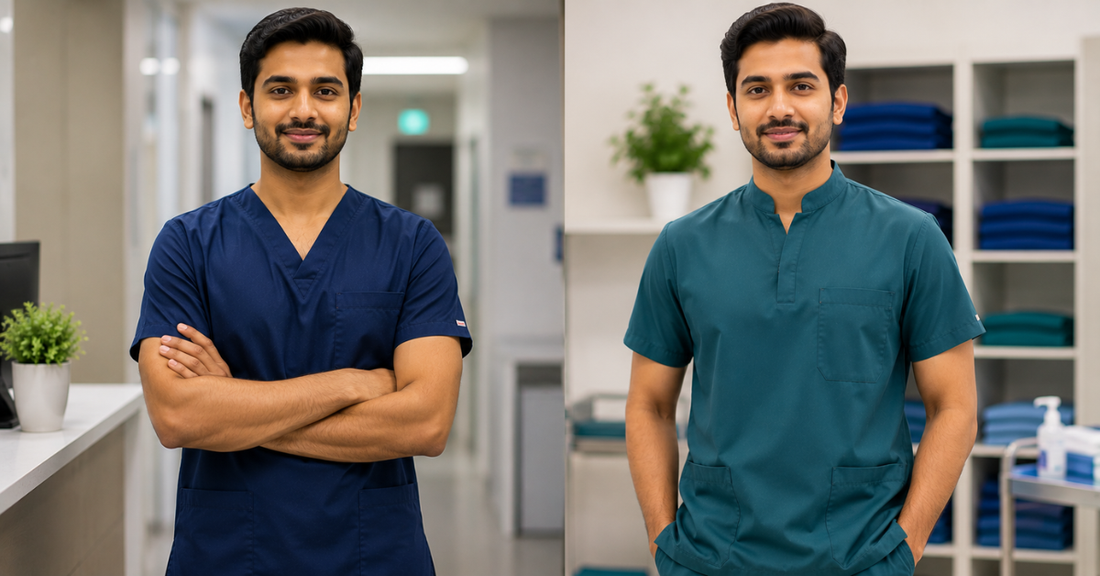 V-neck scrubs India