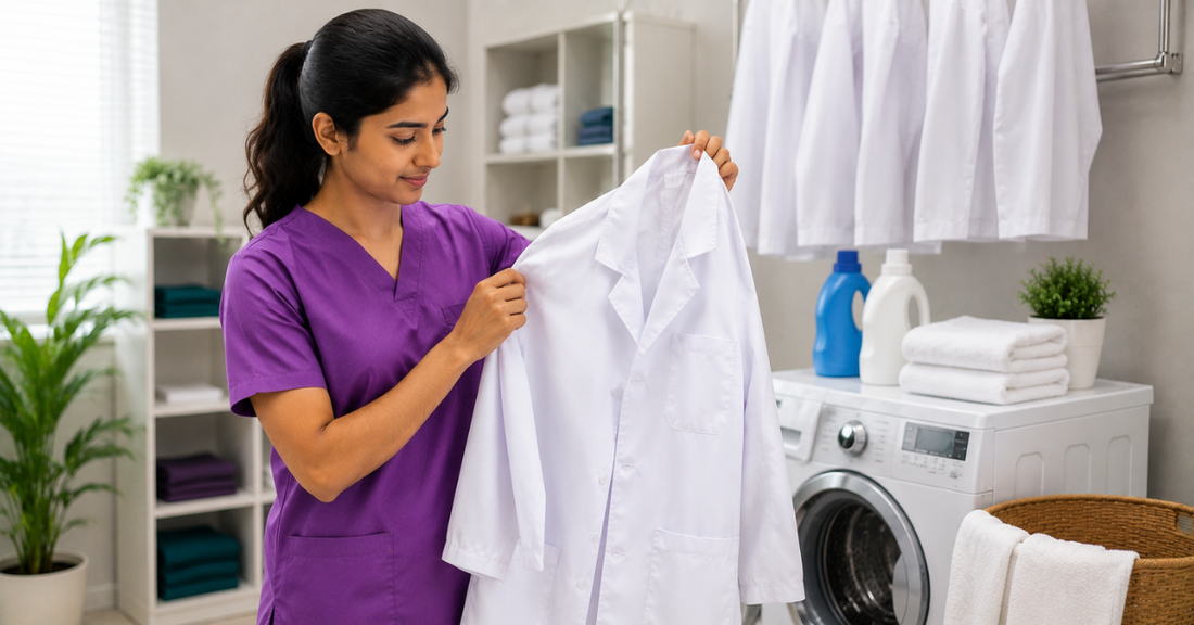 how to keep lab coat white