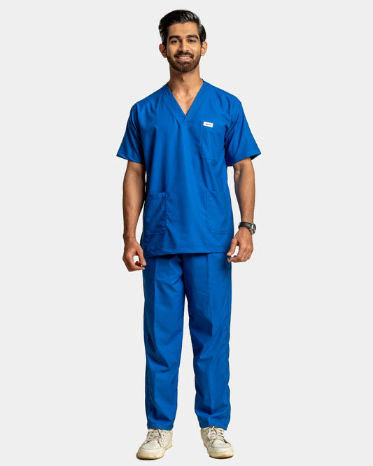 Unichoice Men's V-Neck (Royal Blue) New Gen Scrub