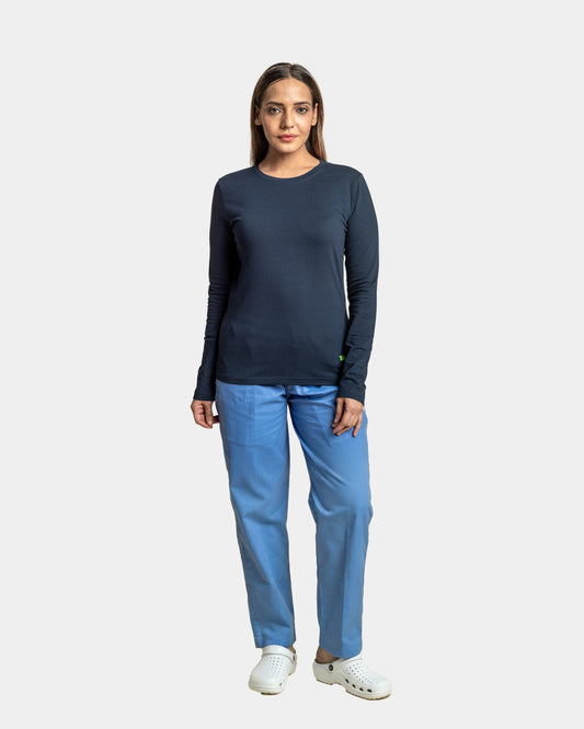 Women Under Scrub Black Shirt - Long Sleeve