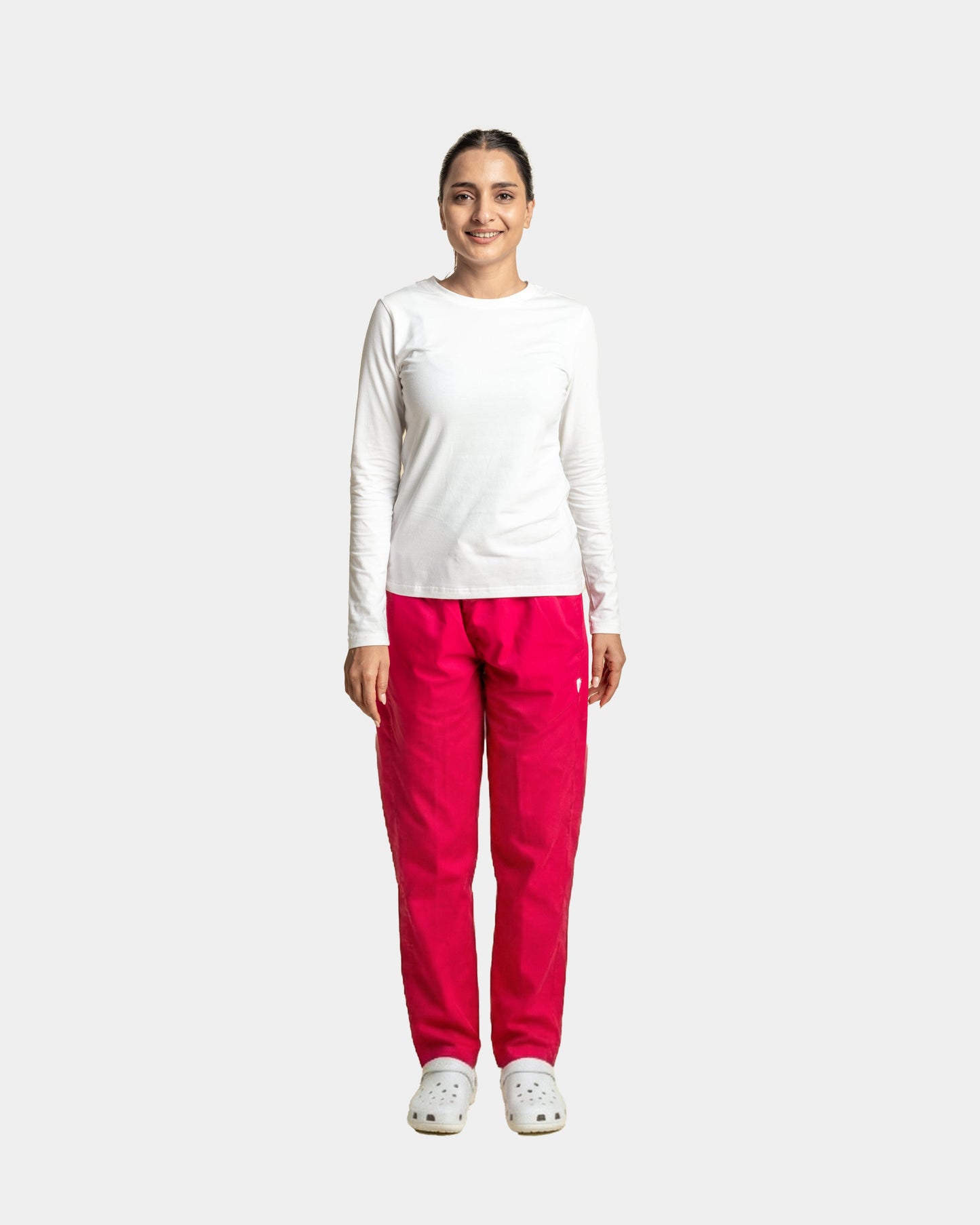 Women Under Scrub White Shirt - Long Sleeve