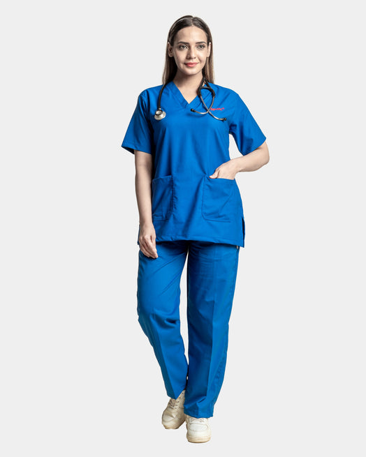 Unichoice Women's V-Neck (Royal Blue) New Gen Scrub