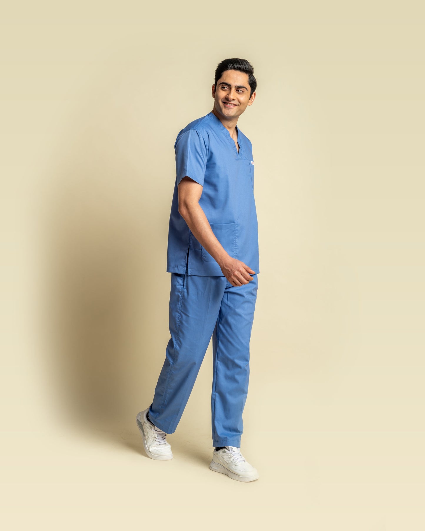 Unichoice Men's V-Neck (Ceil Blue) New Gen Scrub