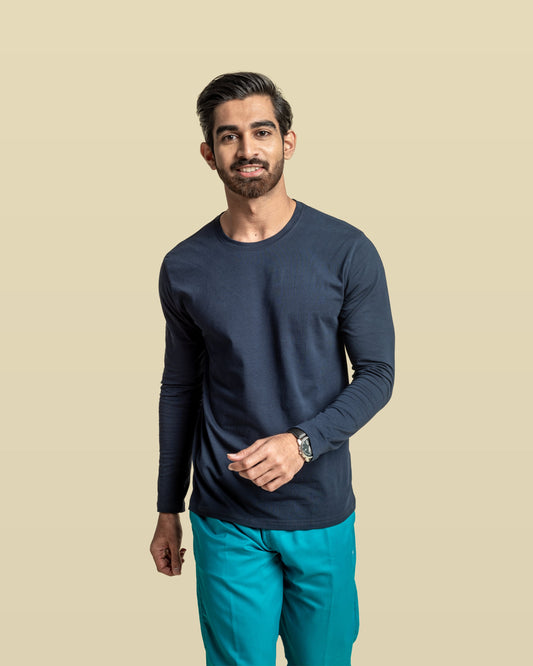 Men Under Scrub Black Shirt - Long Sleeve