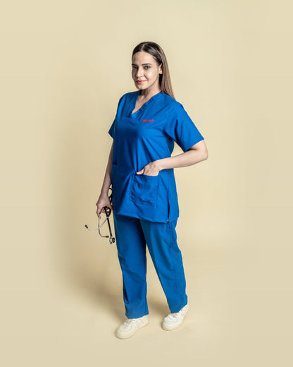 Unichoice Women's V-Neck (Royal Blue) New Gen Scrub