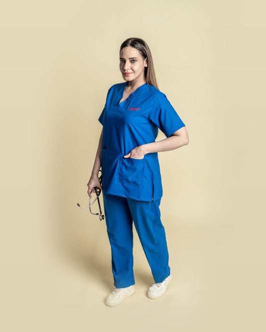 Unichoice Women's V-Neck (Royal Blue) New Gen Scrub