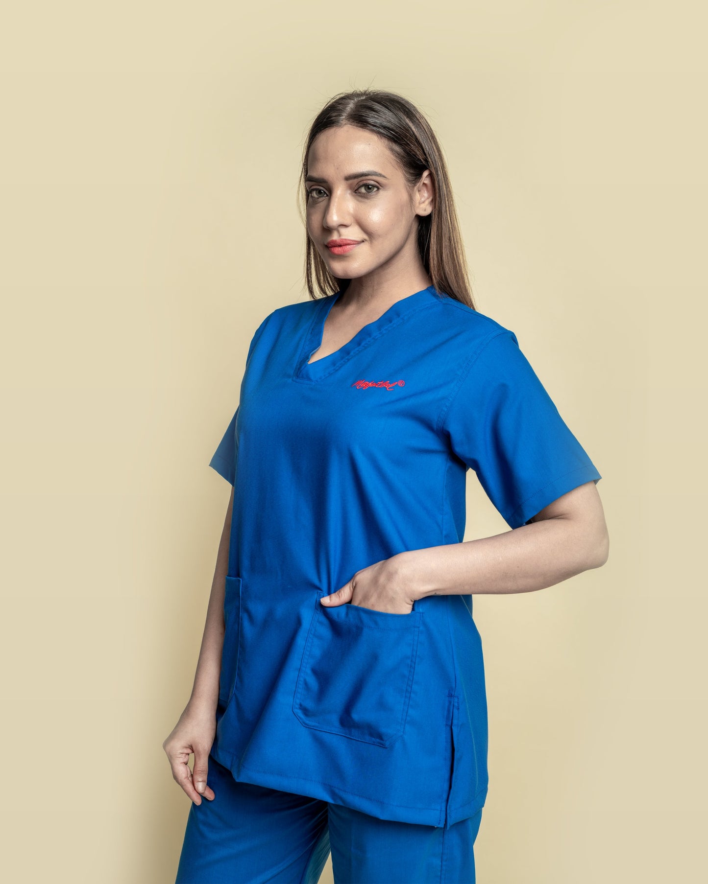 Unichoice Women's V-Neck (Royal Blue) New Gen Scrub