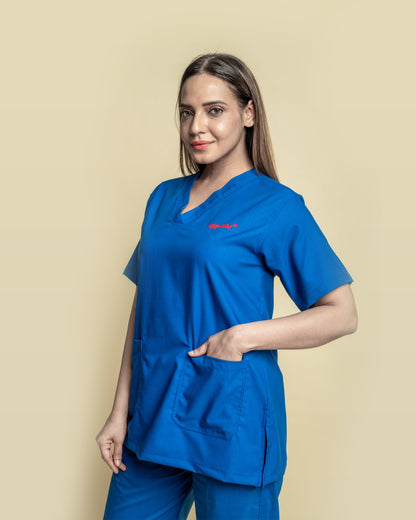 Unichoice Women's V-Neck (Royal Blue) New Gen Scrub