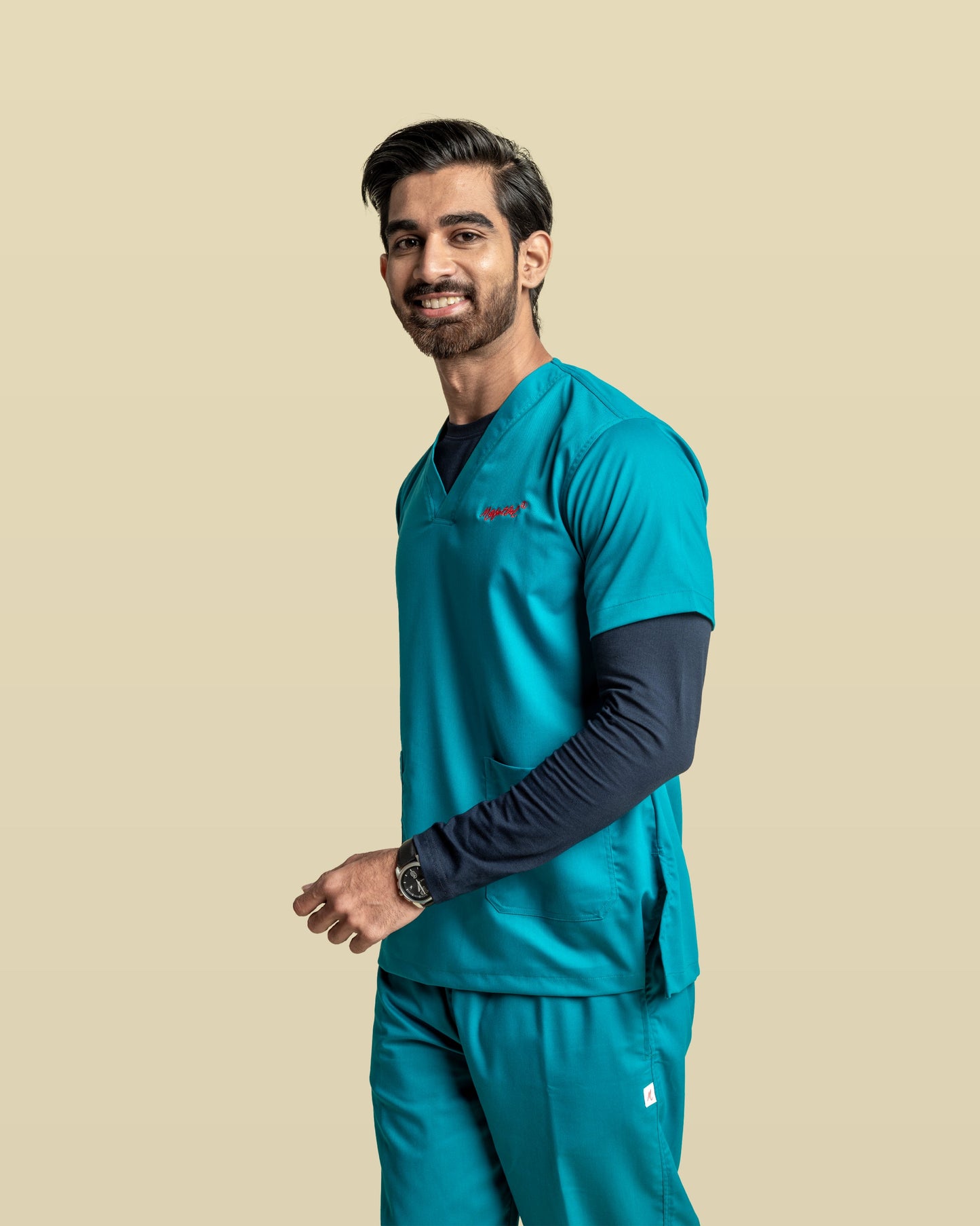 Men Under Scrub Black Shirt - Long Sleeve