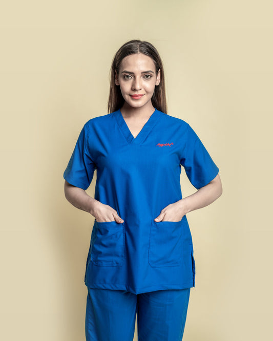 Medfits Prime Women's V-Neck (Royal Blue) New Gen Scrub