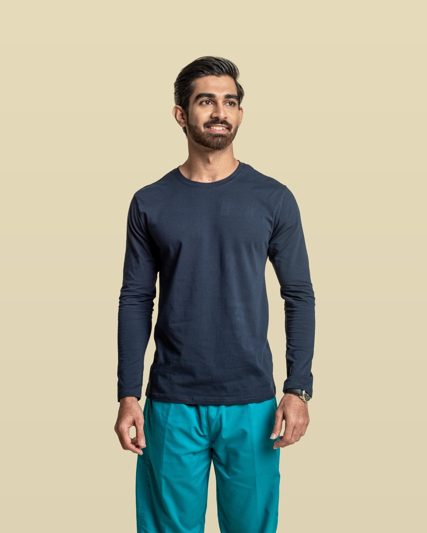 Men Under Scrub Black Shirt - Long Sleeve
