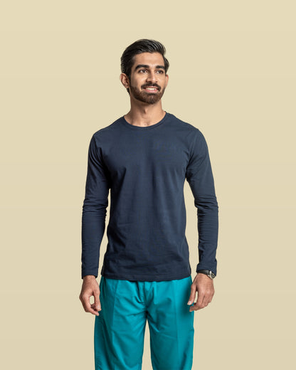 Men Under Scrub Black Shirt - Long Sleeve