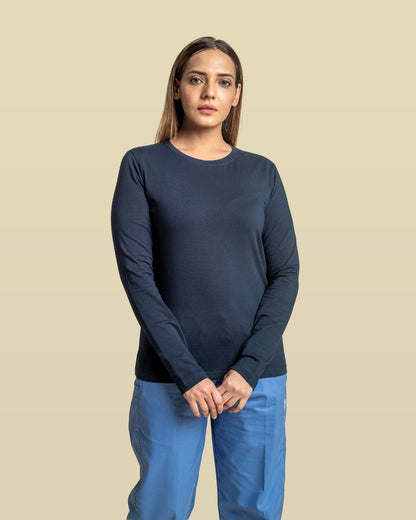 Women Under Scrub Black Shirt - Long Sleeve