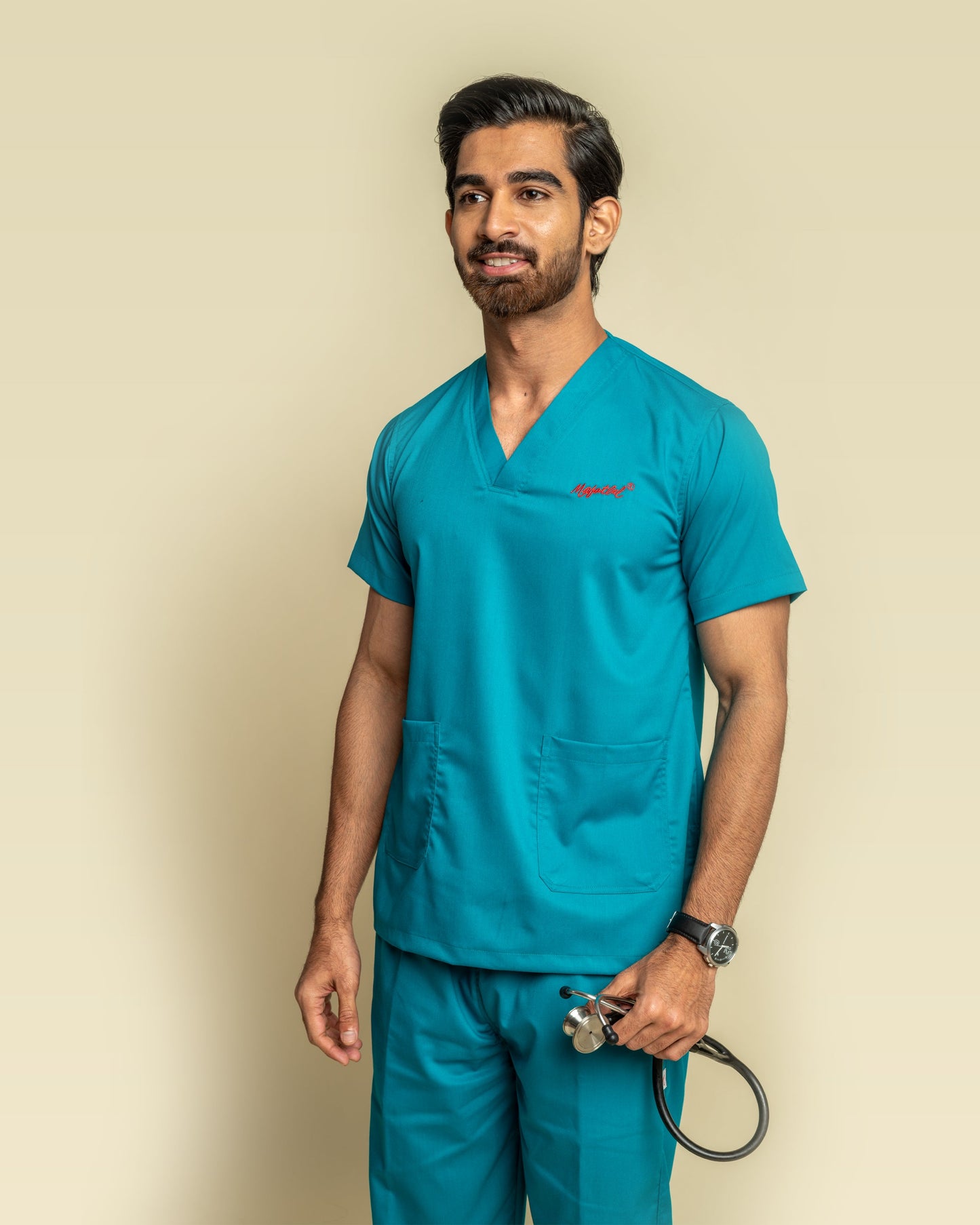 Unichoice Men's V-Neck (LightGreen) New Gen Scrub