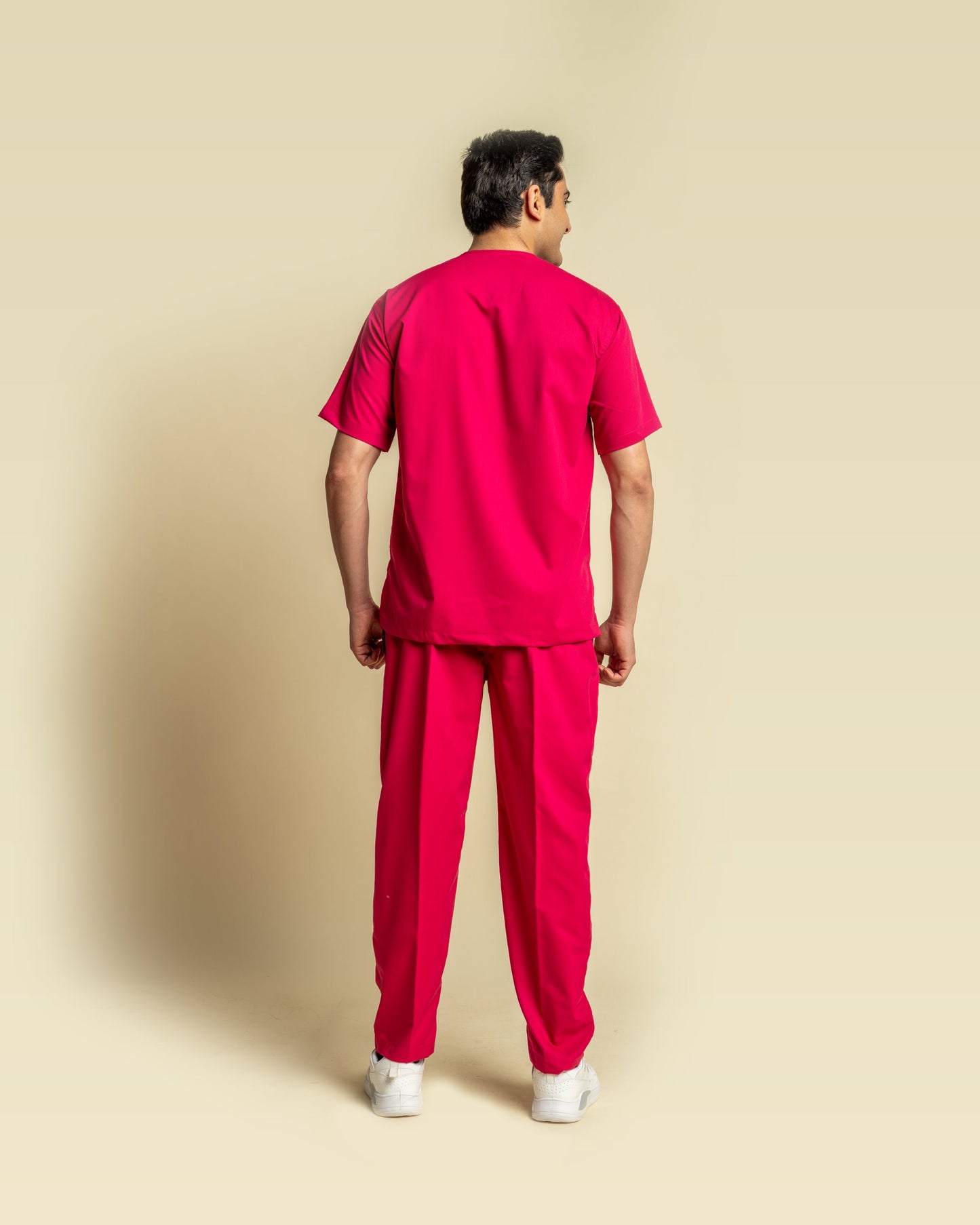 Unichoice Men's V-Neck (Hot Pink) New Gen Scrub