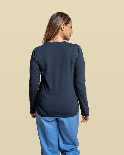 Women Under Scrub Black Shirt - Long Sleeve