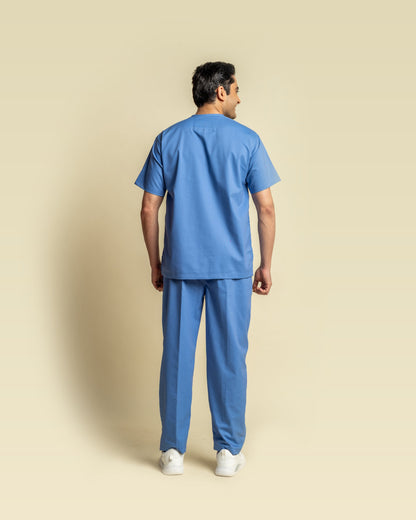 Unichoice Men's V-Neck (Ceil Blue) New Gen Scrub