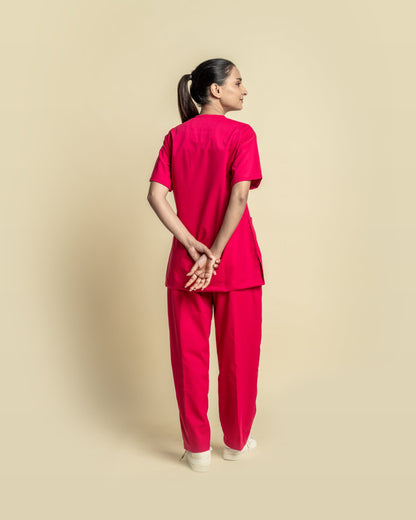 Unichoice Women's V-Neck (Hot Pink) New Gen Scrub