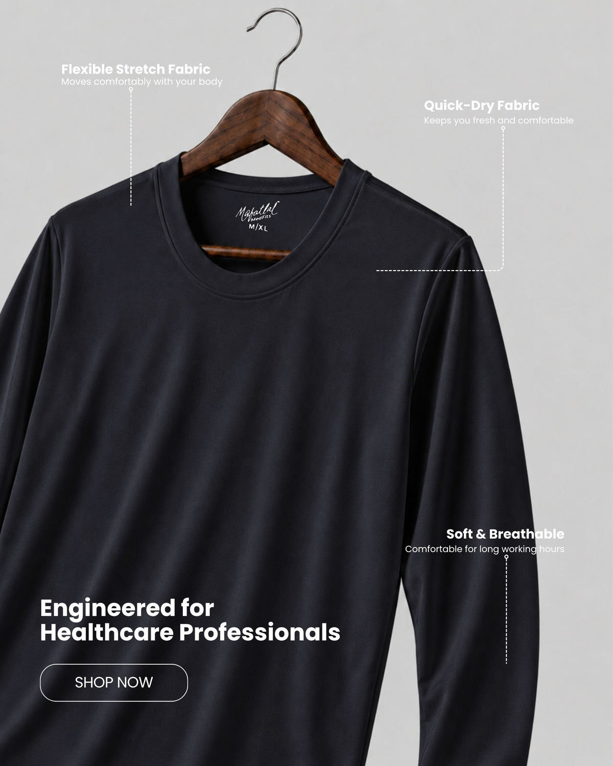 Black Under Scrub - Long Sleeve