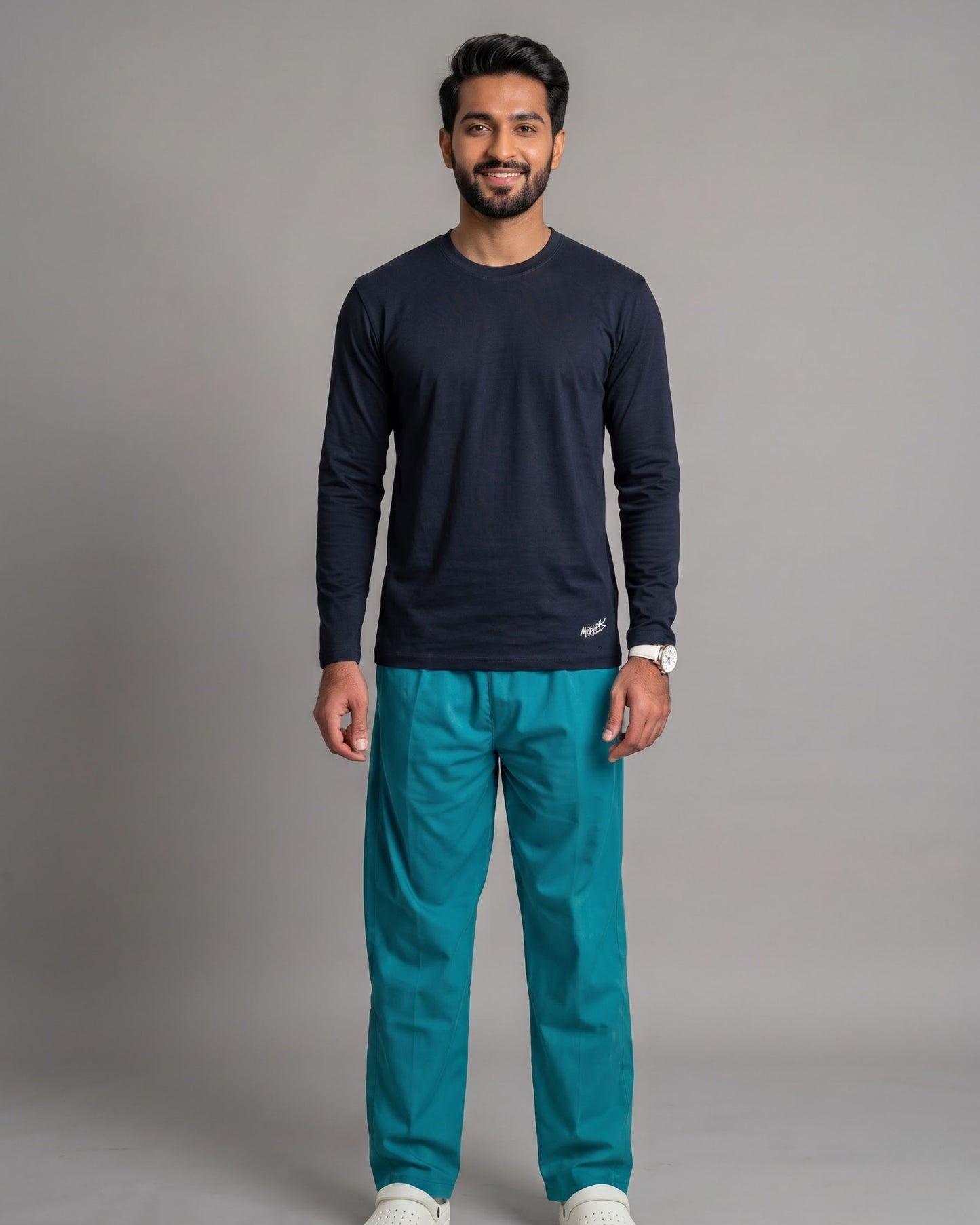 Navy Blue Under Scrub - Long Sleeve