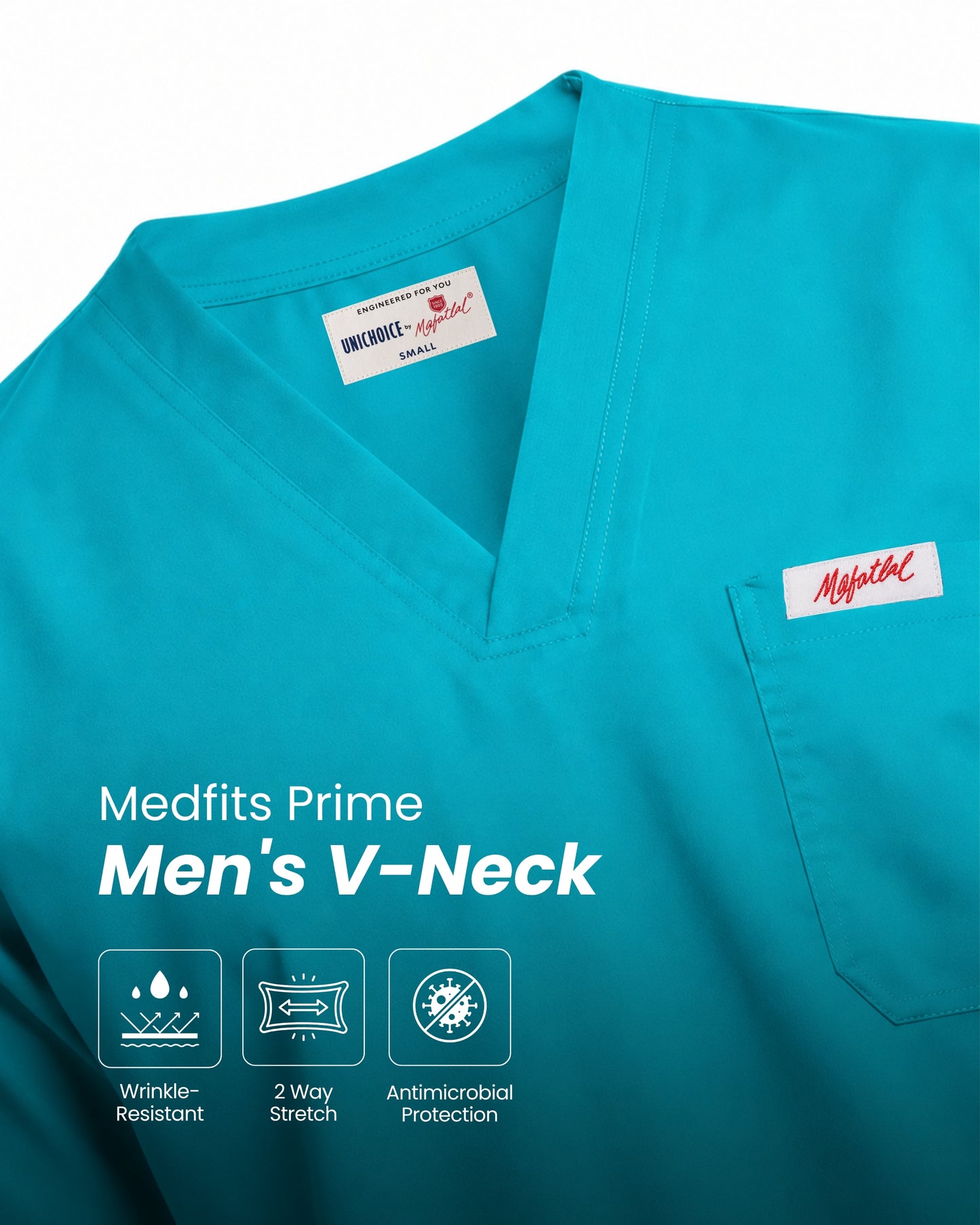 Medfits Prime Men's V-Neck (LightGreen) New Gen Scrub