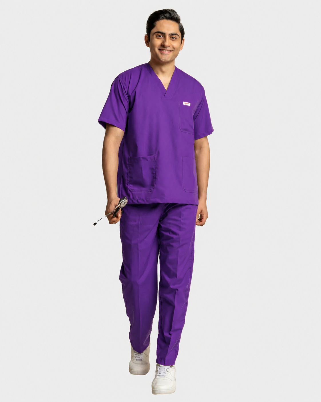 Unichoice Men's V-Neck (Dark Violet) New Gen Scrub