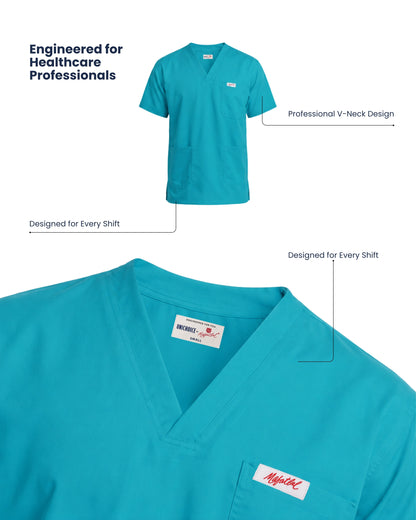 Medfits Prime Men's V-Neck (LightGreen) New Gen Scrub