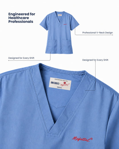 Medfits Prime Women's V-Neck (Ceil Blue) New Gen Scrub