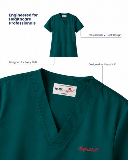 Medfits Prime Women's V-Neck (Dark Green) New Gen Scrub