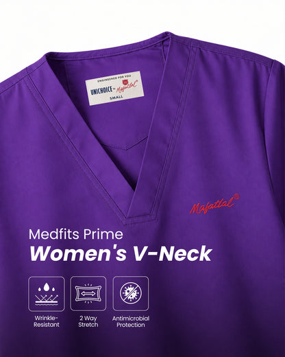 Medfits Prime Women's V-Neck (Dark Violet) New Gen Scrub