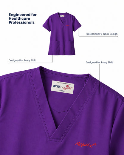 Medfits Prime Women's V-Neck (Dark Violet) New Gen Scrub