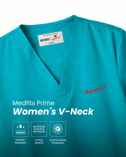 Medfits Prime Women's V-Neck (Light Green) New Gen Scrub