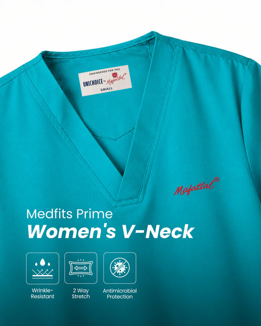 Medfits Prime Women's V-Neck (Light Green) New Gen Scrub