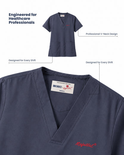 Medfits Prime Women's V-Neck (Navy Blue) New Gen Scrub