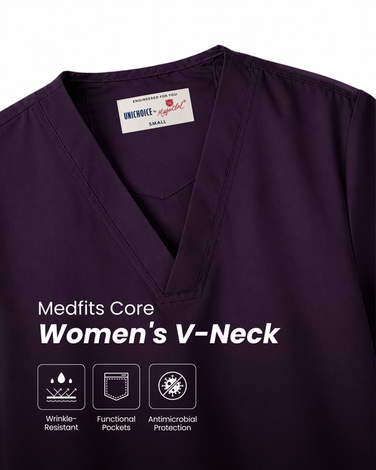 Medfits Core Women's V-Neck (Purple) New Gen Scrub