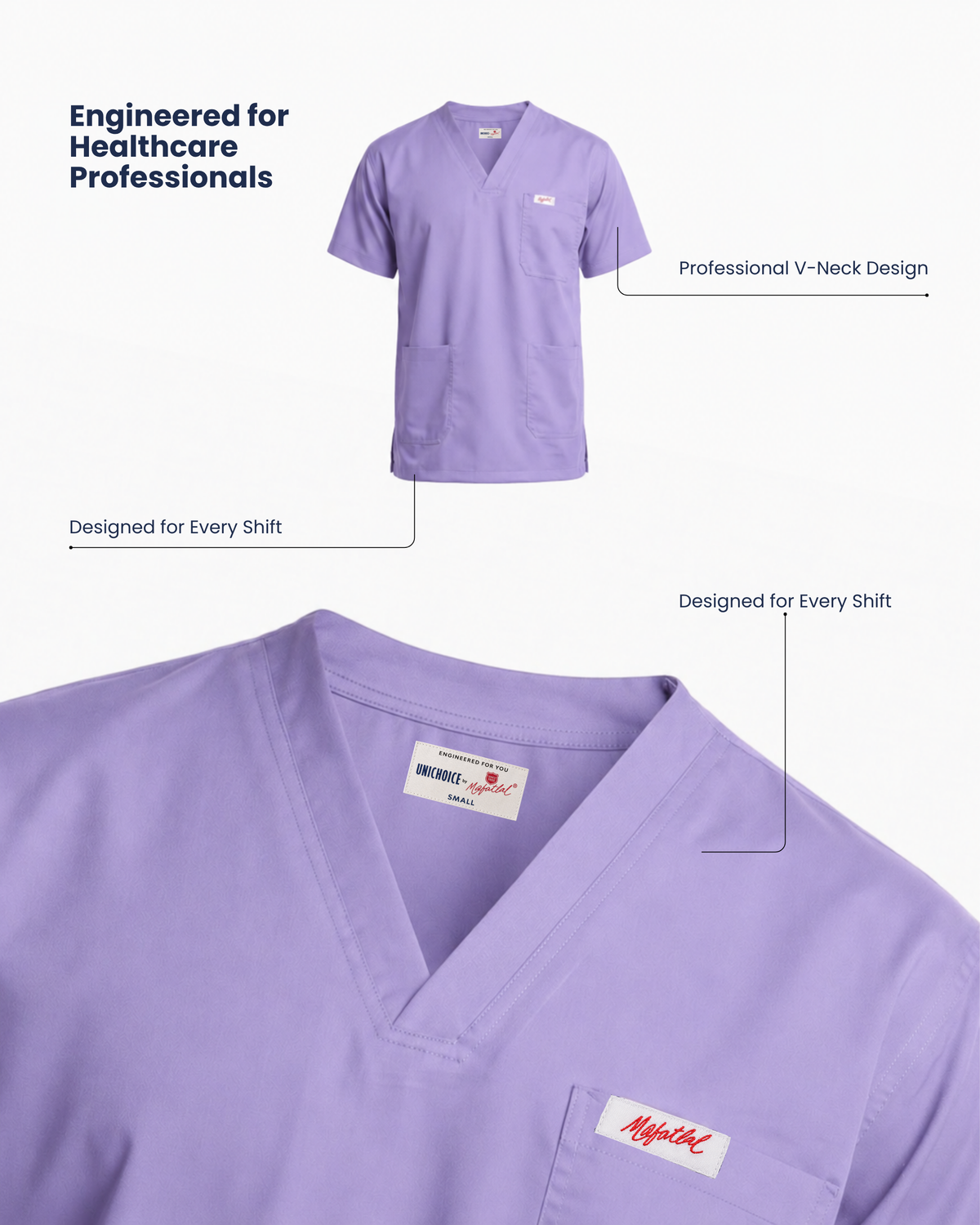 Medfits Core Men's V-Neck (Lavender) New Gen Scrub