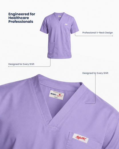 Medfits Core Men's V-Neck (Lavender) New Gen Scrub