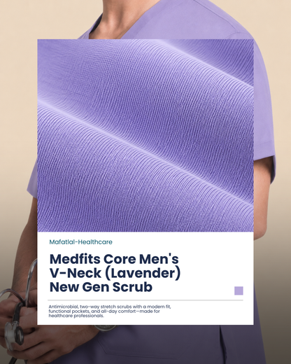 Medfits Core Men's V-Neck (Lavender) New Gen Scrub