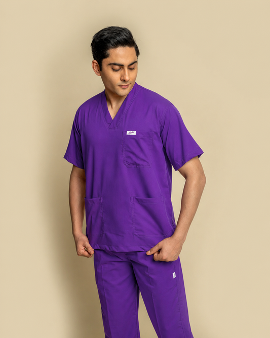 Medfits Prime Men's V-Neck (Dark Violet) New Gen Scrub