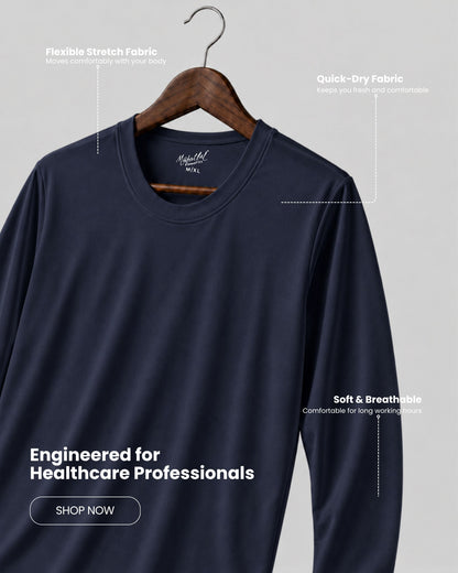 Navy Blue Under Scrub - Long Sleeve