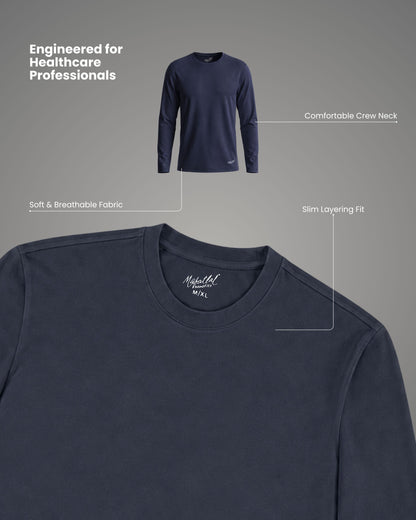 Navy Blue Under Scrub - Long Sleeve