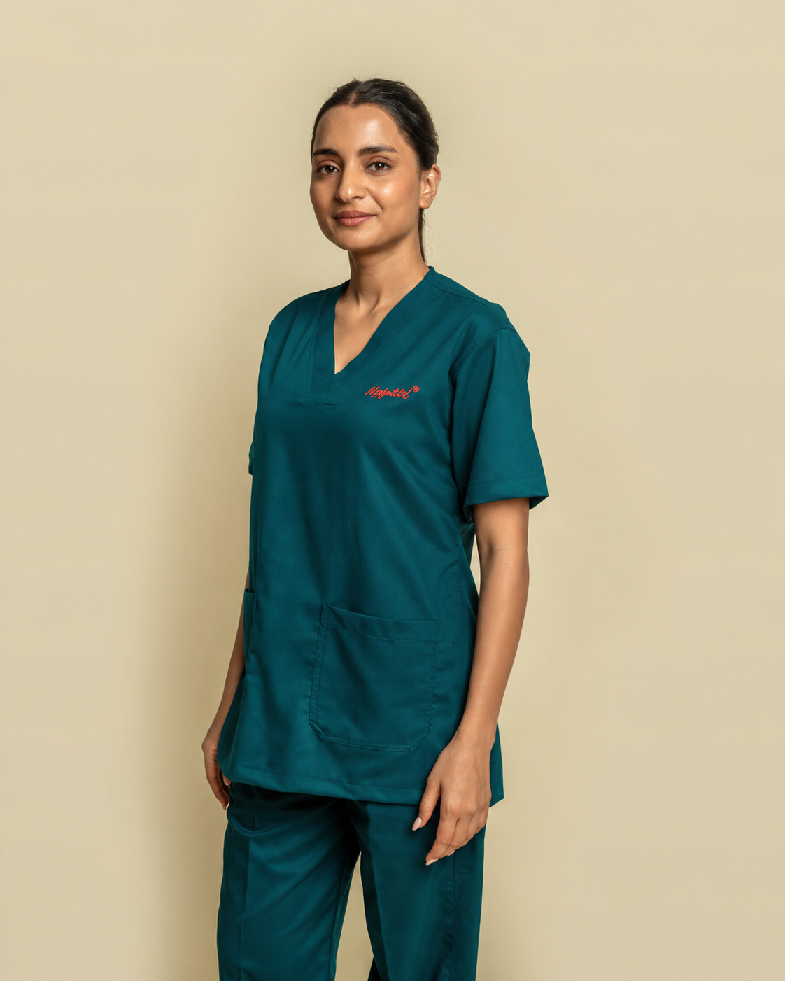 Unichoice Women's V-Neck (Dark Green) New Gen Scrub