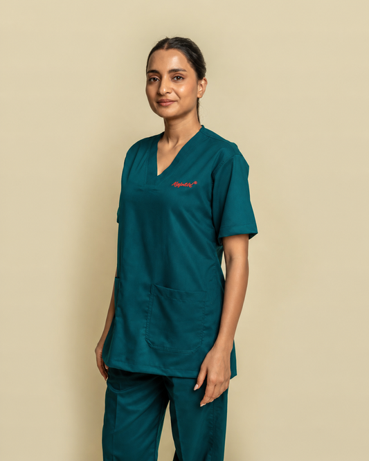 Medfits Prime Women's V-Neck (Dark Green) New Gen Scrub