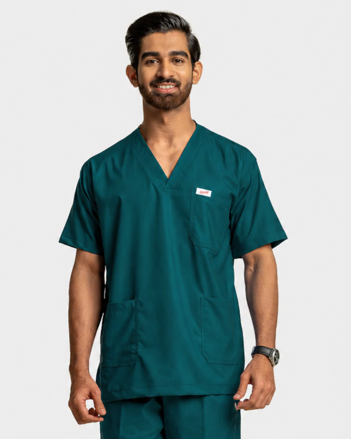 Medfits Prime Men's V-Neck (Dark Green) New Gen Scrub
