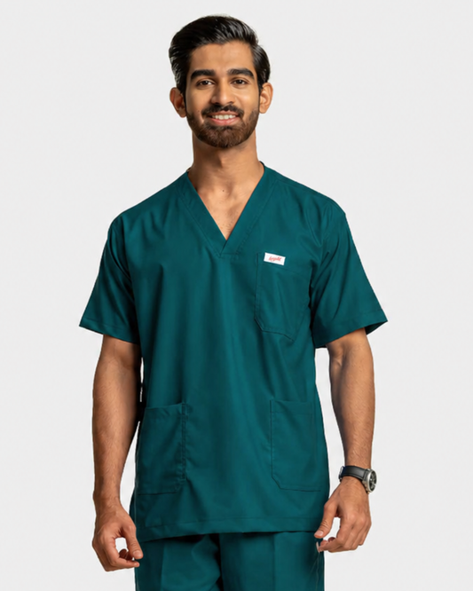 Medfits Prime Men's V-Neck (Dark Green) New Gen Scrub